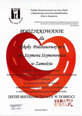 podziękowanie