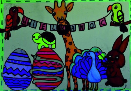 Wyróżnienie w Wojewódzkim Konkursie Plastycznym „Wielkanocna kartka ze zwierzęciem zamojskiego ZOO”