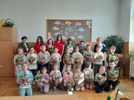 Warsztaty rękodzielnicze w klasie 1c.