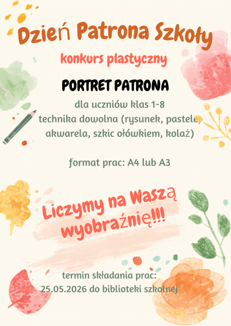 Konkurs plastyczny '' Portret patrona''
